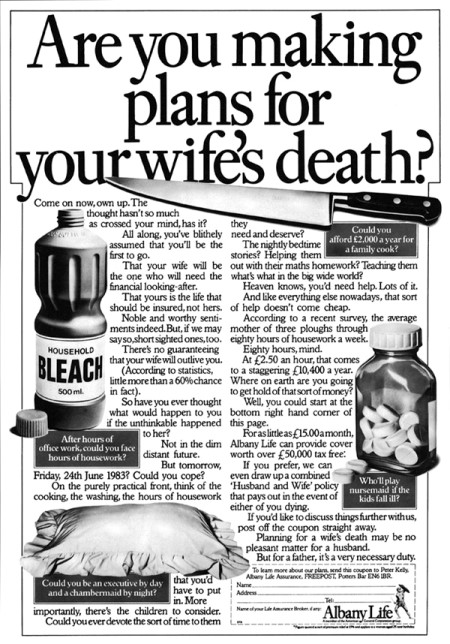 Are you making plans for your wife’s death?